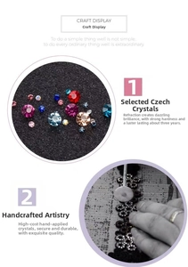 Detailed view of handcrafted crystal floral hair clip with multi-faceted rhinestones