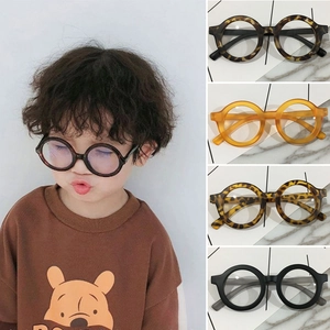 Kids Round Sunglasses Decorative Eyewear UV400 Protection PC Frame Resin Lens Retro Fashion For Boys Girls Toddler Accessory