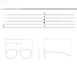 Detailed size chart for children's round glasses frame showing 125mm width and dimensions