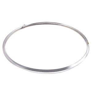Minimalist Choker Necklace Stainless Steel High Polish Mirror Surface Flat Metal Collar Chic Jewelry For Women Accessory