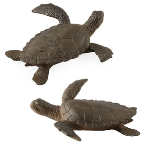 Detailed realistic sea turtle model set featuring intricate shell texture and lifelike skin
