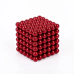5mm 216pcs red magnetic spheres cube for stress relief puzzles and creative desk toys