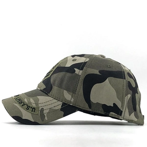 Casquette de baseball camouflage U.S. Army avec broderie verte sur le bord de la visière