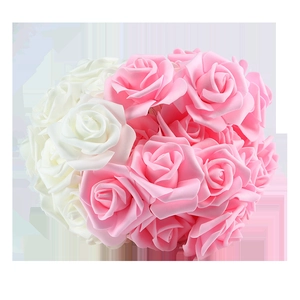 Pink and white LED rose flower string lights for romantic wedding or Christmas decor