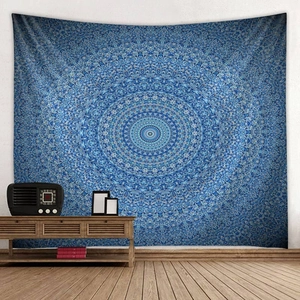 Mandala Tapestry Polyester Wall Hanging Bohemian Zen Yoga Meditation Art Blanket Decor For Bedroom Living Room