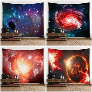 Detailed grid of cosmic tapestry designs showing galaxy, black hole and nebula patterns