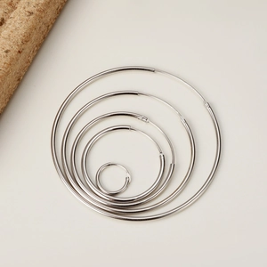 Minimalist Hoop Earrings S925 Sterling Silver High Polish Versatile Hypoallergenic Daily Wear Jewelry For Women Men