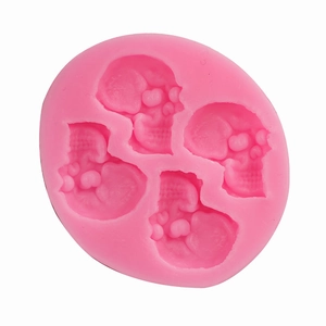 Stampo In Silicone Testa Di Teschio Cavità Multiple DIY Cioccolato Fondente Strumento Da Forno Halloween Decorazione Torte