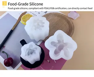 Moules en silicone alimentaire pour bougies succulentes et savon en trois modèles