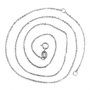 S925 sterling silver minimalist cable chain necklace with Italy hallmark and silver finish
