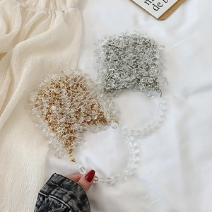 Exquisite handmade crystal beaded evening bags in gold and silver luxury finishes