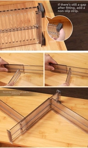 Installing anti-slip pads and right-angle dividers for custom drawer organization