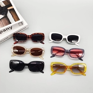 Vintage Rectangle Sunglasses For Women UV400 Protection PC Material Fashion Oval Frame Retro Outdoor Eyewear