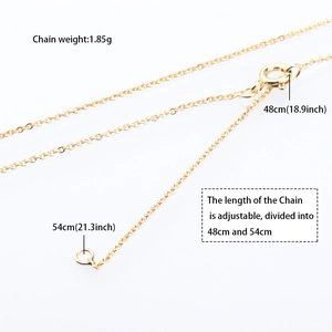 Adjustable golden flower demon palm necklace with chain length and weight specifications