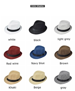 Klassieke linnen fedora zonnehoeden voor heren in negen verschillende kleurenopties