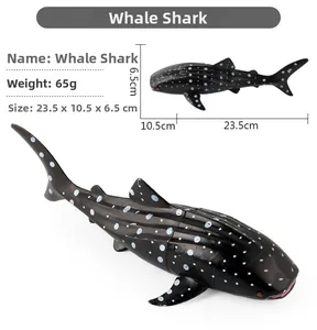 Detailed whale shark figure model with white spots and realistic texture measurements