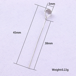 S925 sterling silver jewelry pendant connector with dimensions and 0.22g weight display
