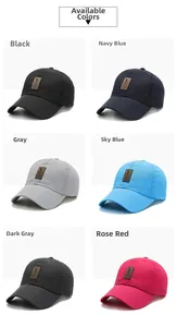 Detail view of quick-dry baseball cap mesh fabric in six available colors