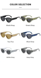 Detailed color selection guide for cat eye sunglasses in various frame and lens shades