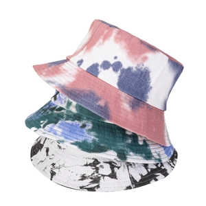 Unisex Tie-Dye Fischerhut Beidseitig Tragbar Baumwolle Atmungsaktiv Sonnenschutz Outdoor Strand Reise Sonnenhut