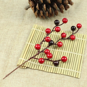 Artificial Red Berry Stems Simulation Foam Holly Berries Branches For Christmas Tree Decor Wedding Party DIY Floral Decoration