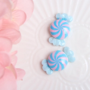 DIY colorful swirl resin candy charms for phone case decoration and crafts set