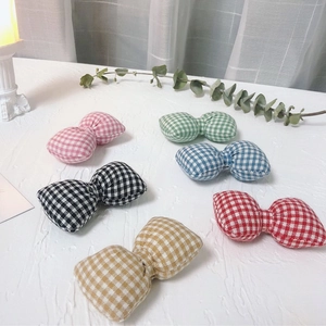 Lot de six nœuds papillon en tissu écossais coloré pour pinces à cheveux et décoration