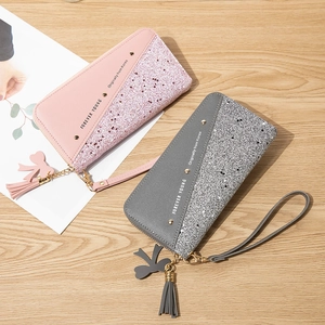 Women Long Zip Around Wallet PU Leather Wristlet Clutch Purse Handbag Multi Slot Credit Card Phone Holder
