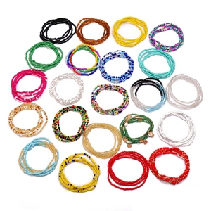 Bohemian Colorful Seed Bead Waist Chain Belly Chain Handmade Summer Beach Body Jewelry Women Fashion Jewelry