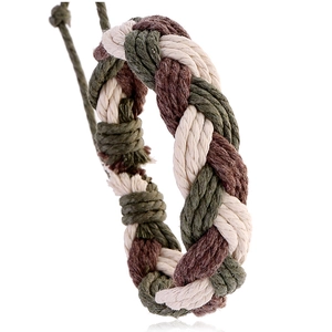 Handmade Woven Hemp Rope Bracelet Retro Adjustable Casual Unisex Multicolor Braided Wristband Jewelry