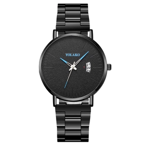 Men's Quartz Watch Metal Steel Band Date Calendar Fashion Business Analog Wristwatch Ultra Thin