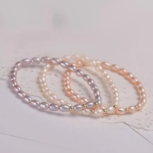 Natuurlijk Zoetwaterparel Armband Multicolor Elastisch Touw Handgemaakte Elegante Mode Sieraden Voor Vrouwen Hoogwaardig Cadeau