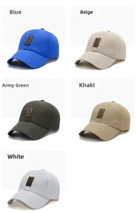 Detail of breathable mesh fabric on sports caps showing five color options and logo