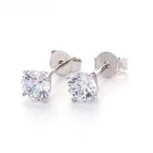 Detailed close-up of S925 sterling silver earring backs with authentic 925 hallmarks