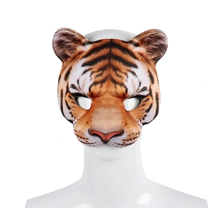 Masque de tigre réaliste pour cosplay d'Halloween et fêtes de carnaval sur mannequin