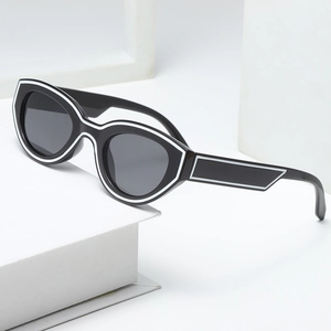 Cat Eye Sunglasses PC Frame Polarized UV400 Protection Retro Y2K Hip Hop Style Contrast Fashion Eyewear For Women