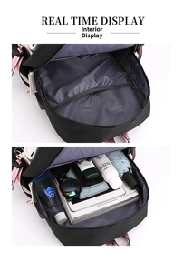 Detailansicht des großen Oxford Rucksacks mit Laptopfach und geräumigem Innenfach