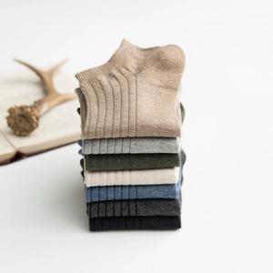 Vertical striped cotton blend low cut socks in various colors with a soft knitted texture