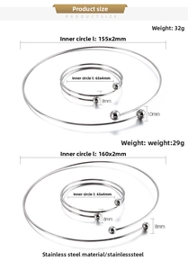 Spezifikationen von Edelstahl-Schmuckset mit 8mm und 10mm Metallperlen Details