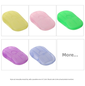 Travel portable soap sheet containers in five bright colors for convenient hand washing