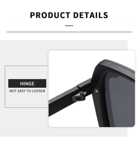 Detail of durable metal hinge on matte black sunglasses for secure and stable fit