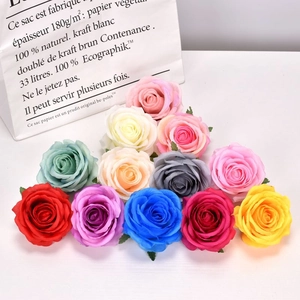 Artificial silk rose heads in multiple colors for wedding arch and floral decoration