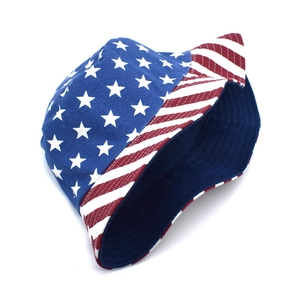 Chapeau bob en toile respirante avec motif drapeau américain pour femmes en été