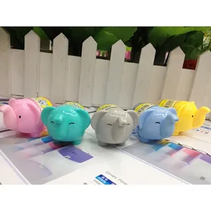 Cute elephant shaped pencil sharpeners in five colors for school stationery