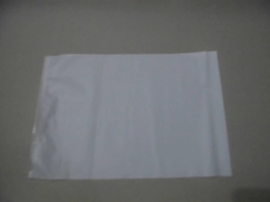 Flat view of a translucent waterproof storage bag for travel clothing organization
