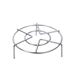 Heavy duty 304 stainless steel cooling rack with three-leg support for steamer pots