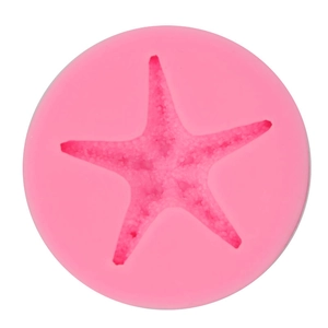 Moule en silicone rose avec motif étoile de mer pour décoration de gâteaux fondant