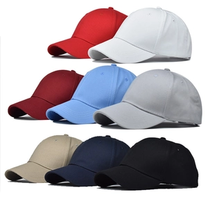 Eight colors of cotton ponytail baseball caps including red, white, blue and black