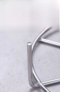 Detailed macro of thick 304 stainless steel steam rack with smooth non-scratch feet