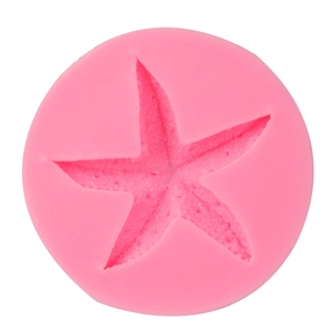 Moule en silicone rose pour décoration de gâteau fondant avec motif étoile de mer